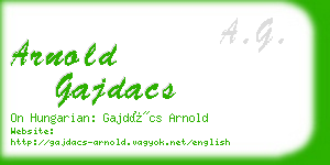 arnold gajdacs business card